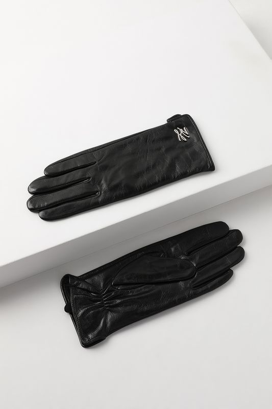 Перчатки кожаные Karl Lagerfeld фото 1