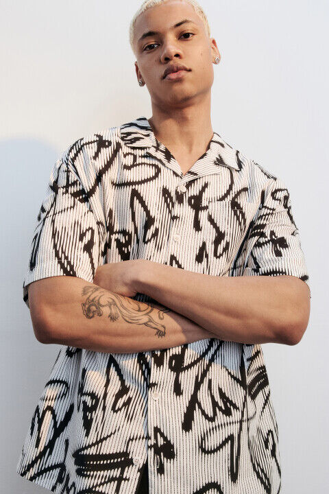 Рубашка oversize с принтом-граффити befree 4680704802276 фото 1