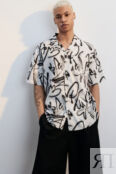 Рубашка oversize с принтом-граффити befree 4680704802276 фото 2