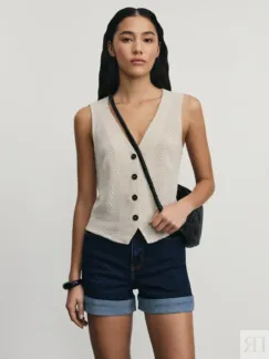 Джинсовые шорты mom fit Zarina
