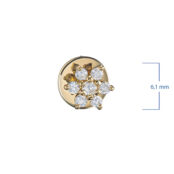 Серьги из жёлтого золота с выращенными бриллиантами e0312ps04164400 ЭПЛ Дай 8700001030540 фото 2