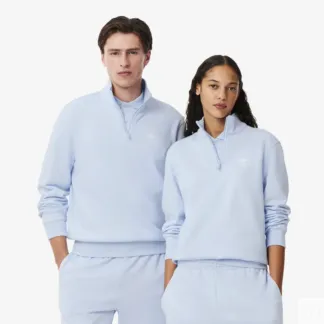 Мужская хлопковая толстовка Lacoste на молнии с высоким воротом