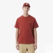 Мужская хлопковая футболка Lacoste с коротким рукавом фото 1