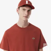 Мужская хлопковая футболка Lacoste с коротким рукавом фото 3