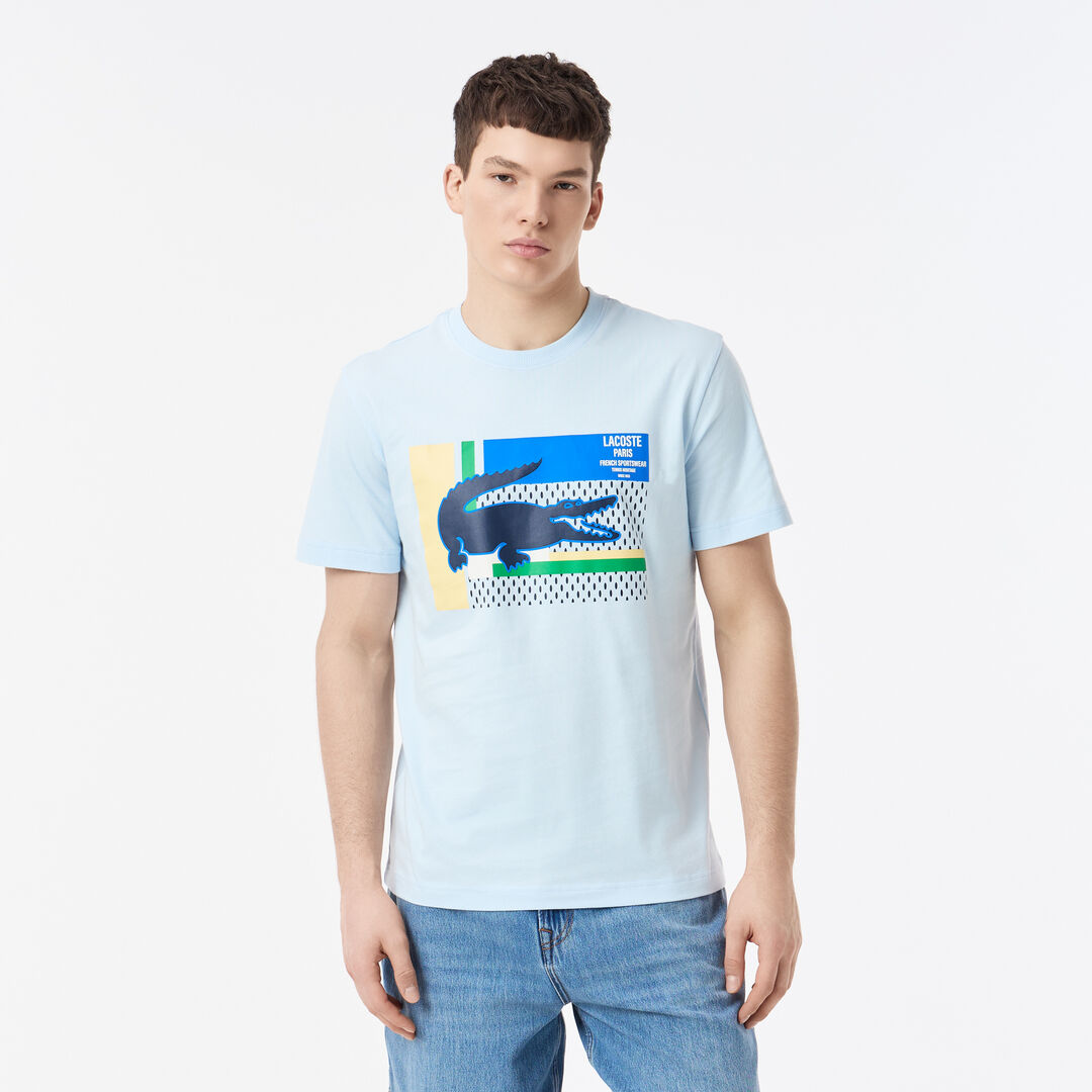 Мужская хлопковая футболка Lacoste фото 1