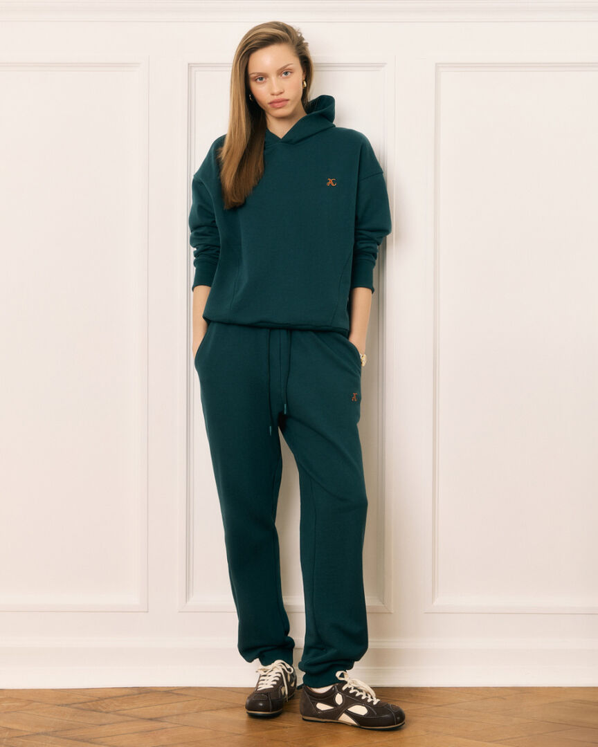 Джоггеры Unisex из 100% хлопка, зеленый фото 1