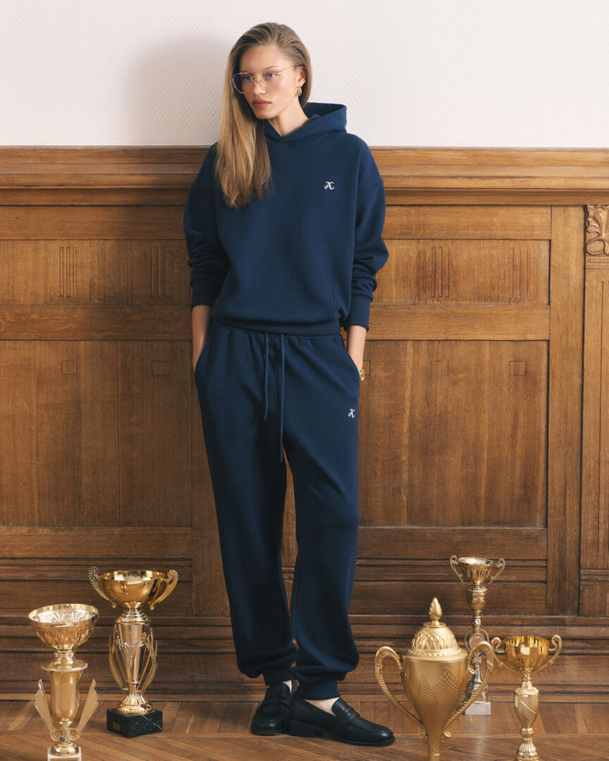 Джоггеры Unisex из 100% хлопка, синий фото 1