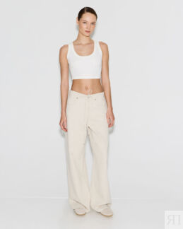 Джинсы Wide Leg WL302 светло-бежевого цвета 24/32