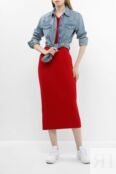 Платье трикотажное с воротником поло в рубчик PEPE JEANS фото 2