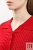 Платье трикотажное с воротником поло в рубчик PEPE JEANS фото 4