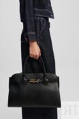 Сумка сэтчел кожаная Signature Karl Lagerfeld фото 1