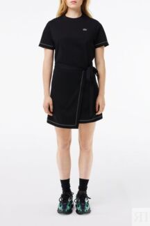 Платье хлопковое с юбкой на запахе Lacoste