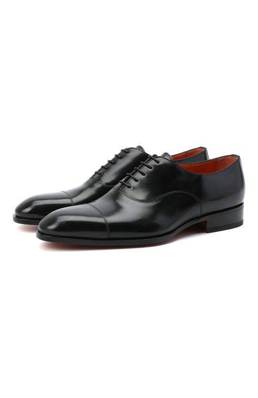 Кожаные оксфорды Santoni MCCR12474JC6I0BRN01 фото 1