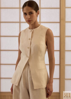 Жилет Camellia изо льна - XS-S - Cream