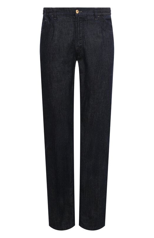Брюки из хлопка и льна Stefano Ricci MFT41B1570/T205BL фото 1