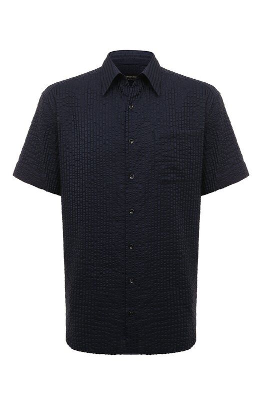 Рубашка из хлопка и шелка Giorgio Armani 4SGCC099/T04S7 фото 1