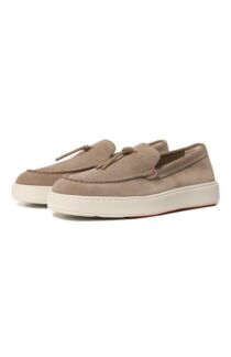 Замшевые лоферы Santoni