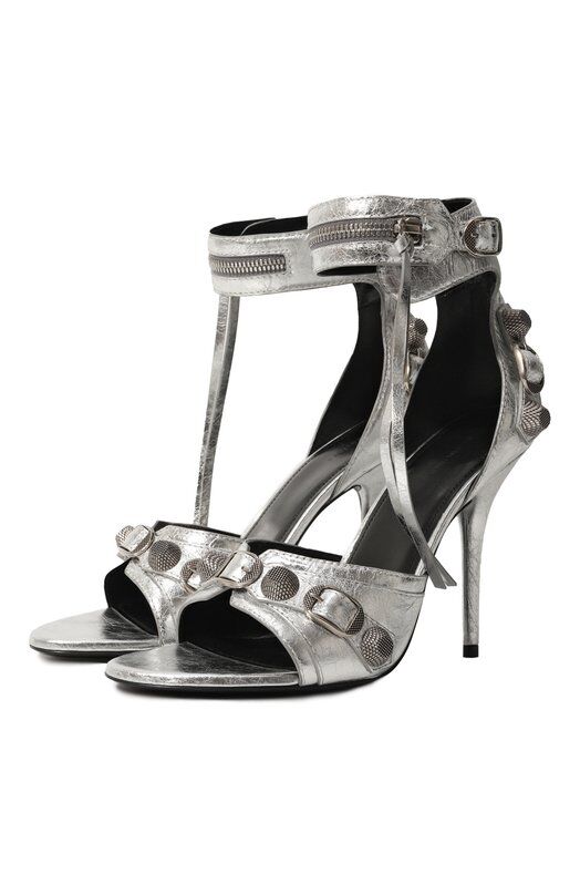 Кожаные босоножки Cagole 110 Balenciaga 743057/WBDK3 фото 1