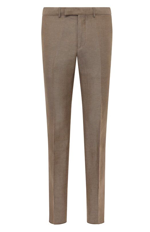 Брюки из шерсти и льна Zegna 718F00A7/75TB12 фото 1