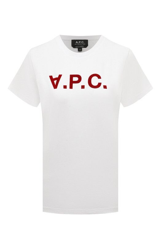 Хлопковая футболка A.P.C. C0BQX-F26944 фото 1