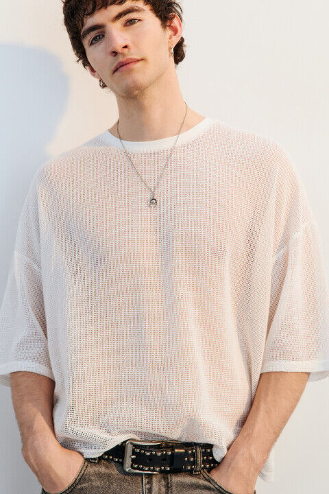 Футболка oversize хлопковая из сетки befree 4680704712438 фото 1