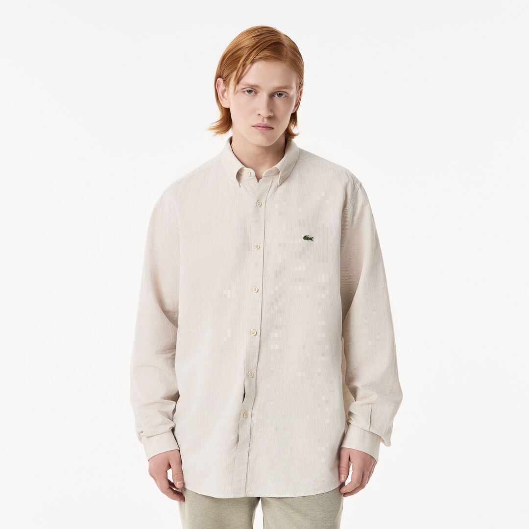 Мужская рубашка Lacoste из смеси хлопка и льна фото 1