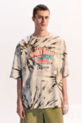 Футболка oversize с эффектом тай-дай и принтом befree 4680704793390 фото 3