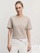 Базовая футболка из хлопка Zarina W_REGULAR11-63 фото 1