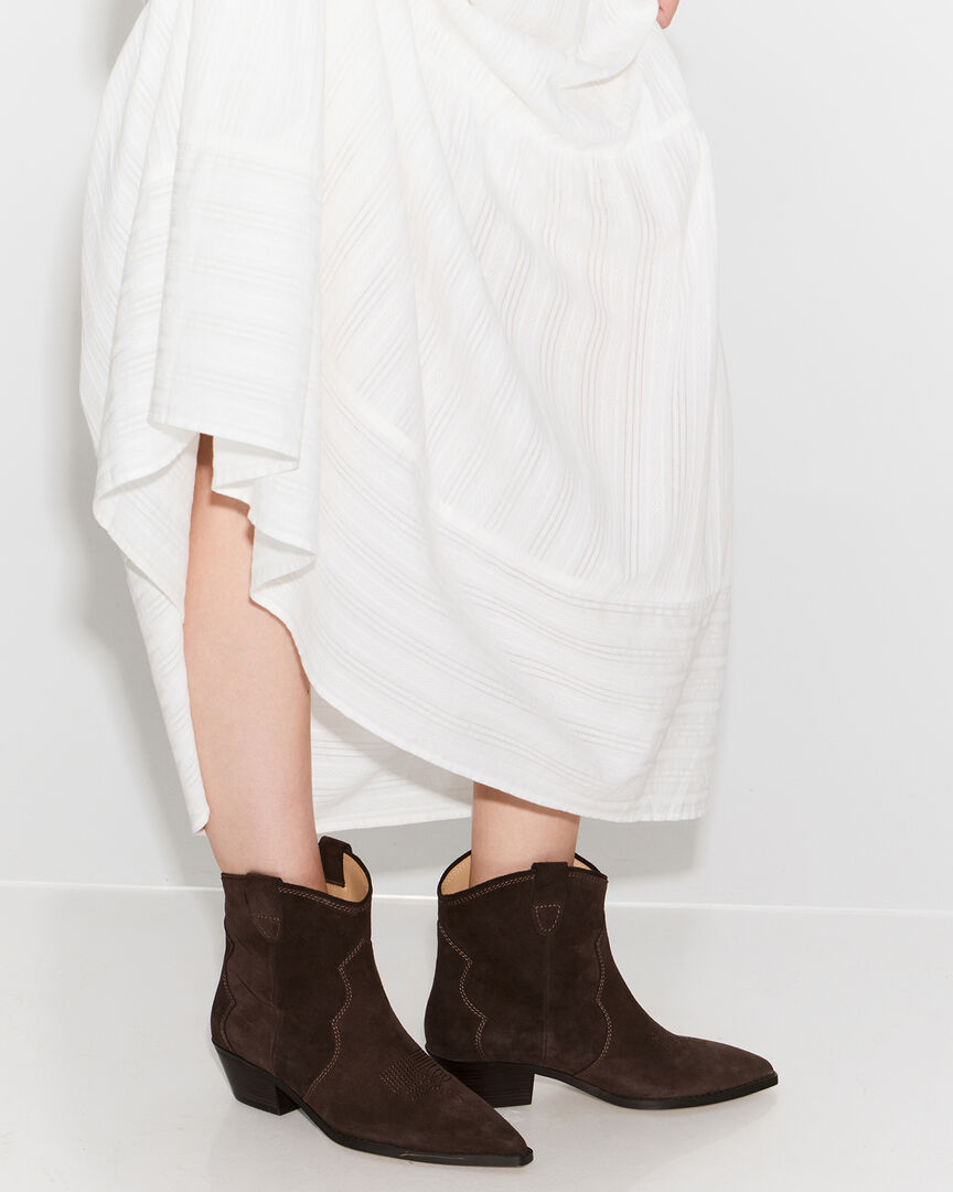 Ковбойские ботильоны коричневого цвета 40