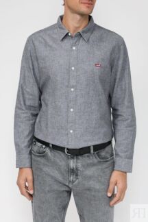 Хлопковая рубашка с логотипом бренда LEVI'S