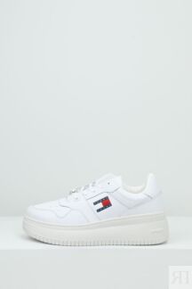 Кроссовки кожаные на высокой подошве Tommy Hilfiger