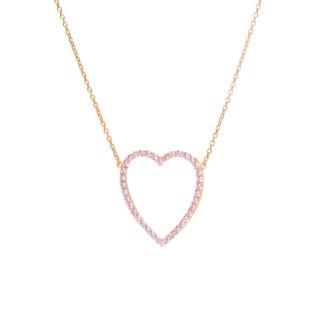 Колье Gold Heart Necklace – Pink VIVA LA VIKA