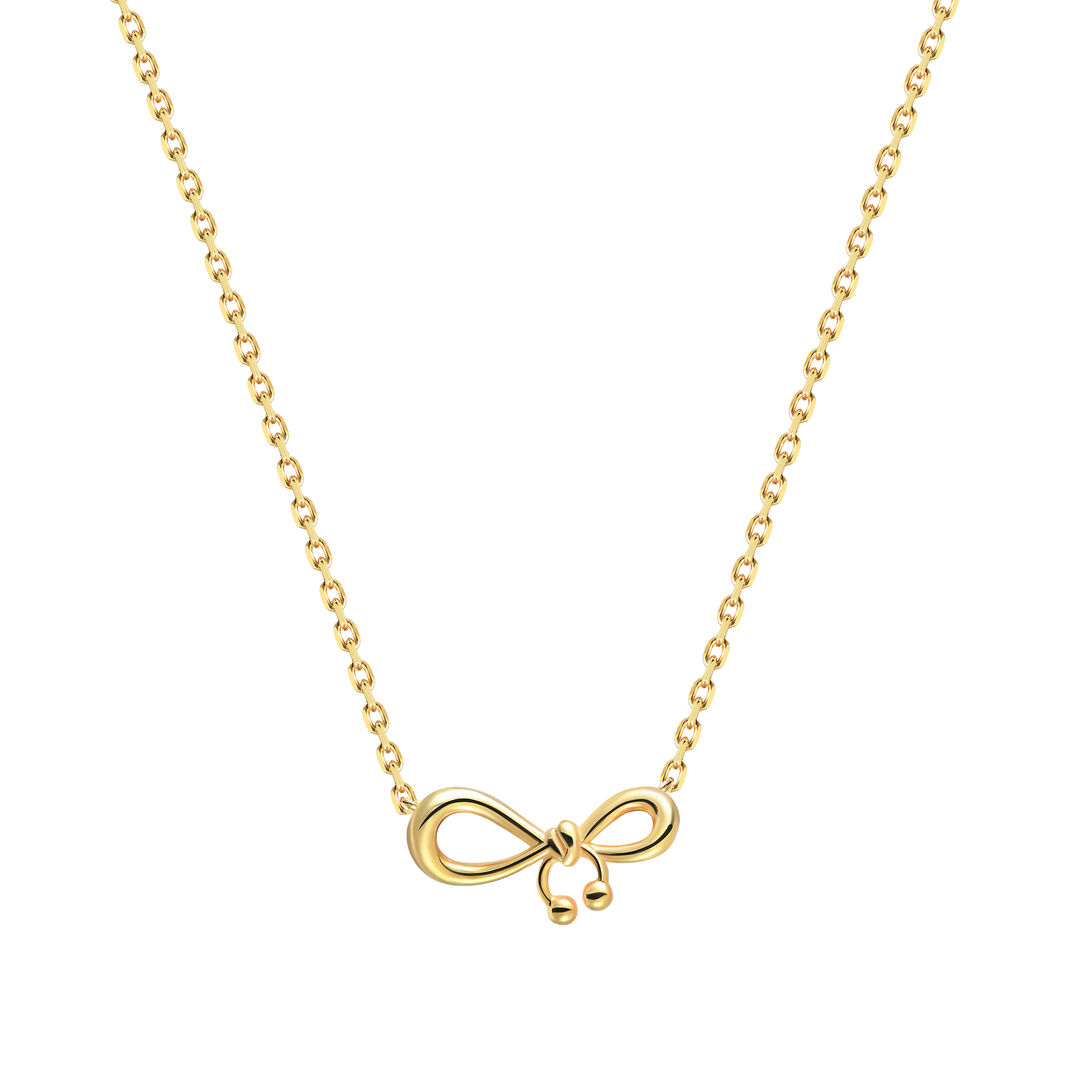 Колье Pierced Bow Necklace - Gold VIVA LA VIKA фото 1