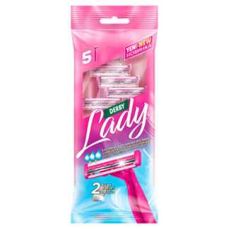DERBY Станки бритвенные одноразовые женские с двойным лезвием Lady twin bla