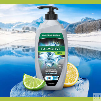 PALMOLIVE Гель для душа освежающий 3 в 1 FOR MEN Арктический ветер 750.0