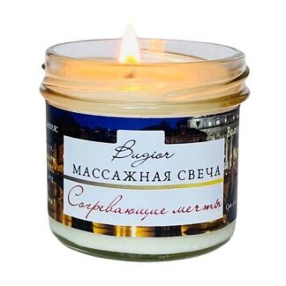 BUGIOR Массажная свеча/ теплый крем- масло для сухой кожи лица, тела, рук,