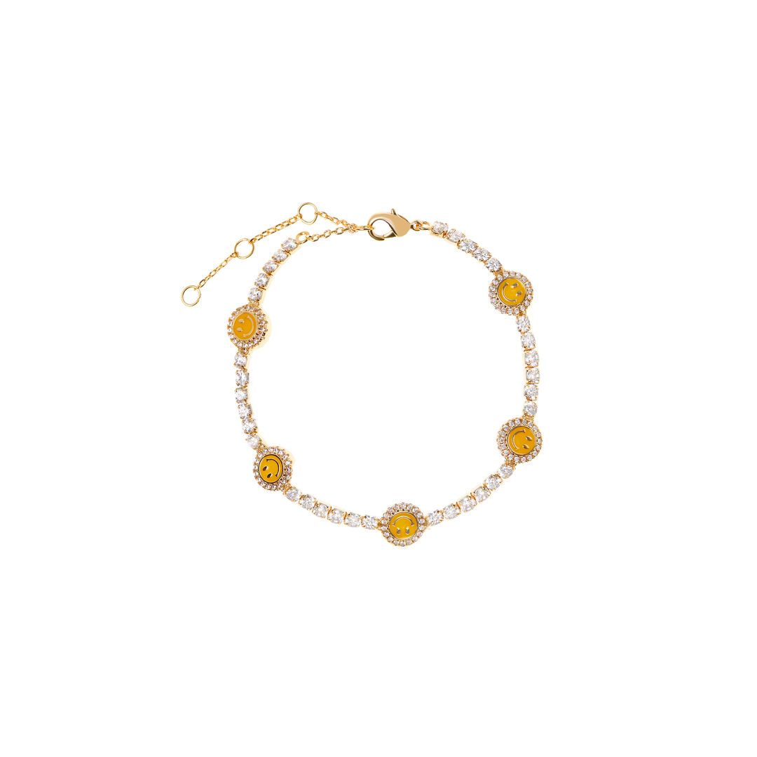 Браслет Crystal Yellow Smiley Face Bracelet DÉJÀ VU фото 1