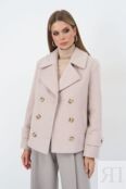 Пальто шерстяное двубортное укороченного кроя ElectraStyle фото 1