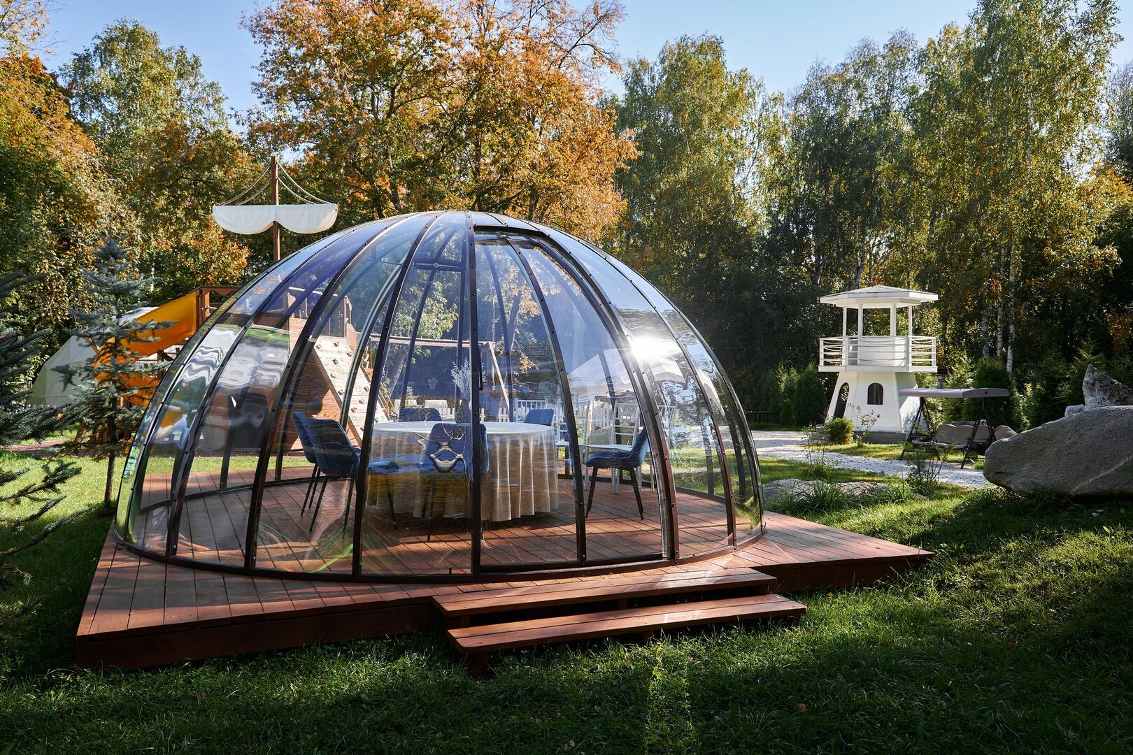 Аренда прозрачной беседки «Купол» фото 1