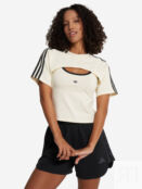 Футболка женская adidas, Бежевый JJ3090A01-. фото 2