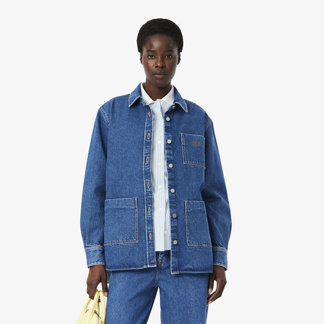 Женская джинсовая куртка Lacoste из органического хлопка фото 1