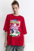 Футболка oversize с новогодним принтом befree 4680704183504 фото 1