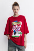 Футболка oversize с новогодним принтом befree 4680704183504 фото 2