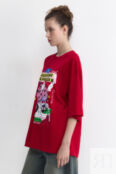 Футболка oversize с новогодним принтом befree 4680704183504 фото 3