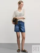 Джинсовые шорты А-силуэта Zarina ZR2506092305-103 фото 2