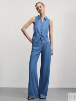 Джинсы wide leg со средней посадкой Zarina