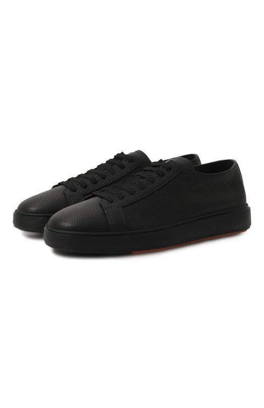 Кожаные кеды Cleanic Santoni MBCD21571NEANSB4 фото 1