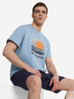 Футболка мужская Columbia Path Lake Graphic Tee II, Голубой