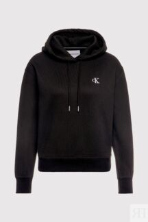 Однотонное худи с логотипом бренда Calvin Klein Jeans