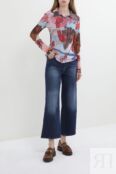Джинсы с эффектом потертости и вышивкой Desigual фото 2